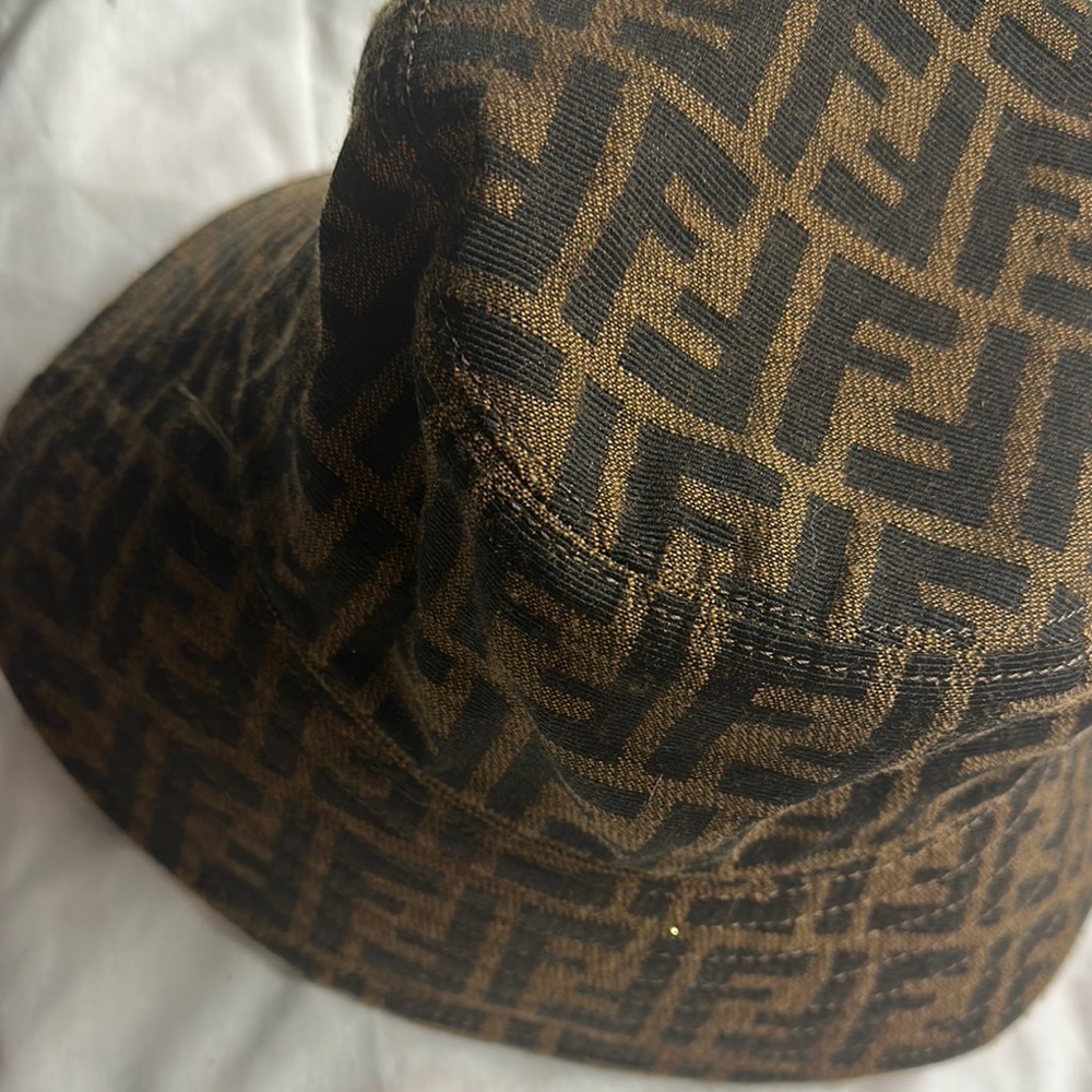 Fendi Brown and Black Bucket Hat